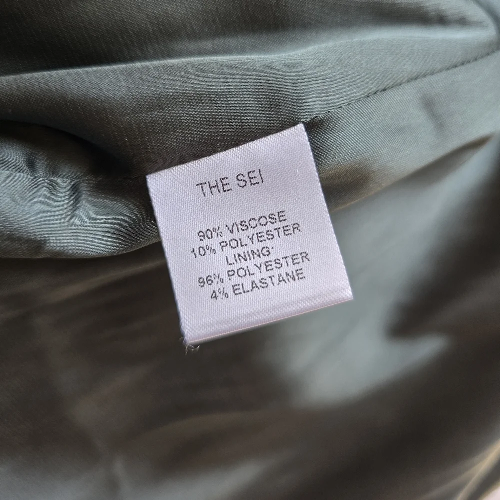 The Sei From Revolve Ruched Asymmetrical Mini Skirt Size‎ 8 Green
